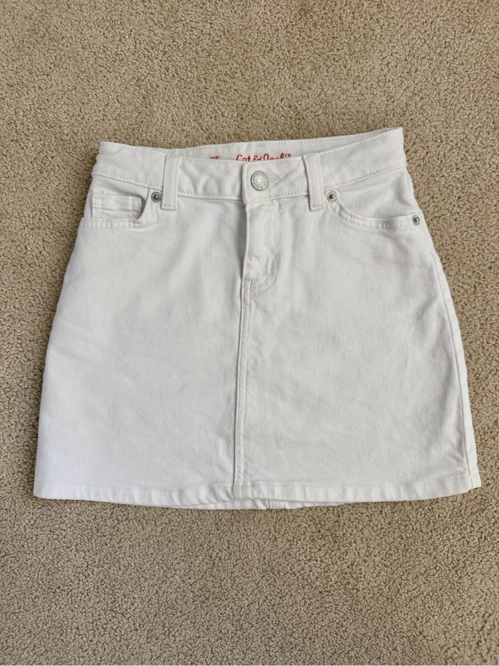 Cat & Jack White Denim Skirt